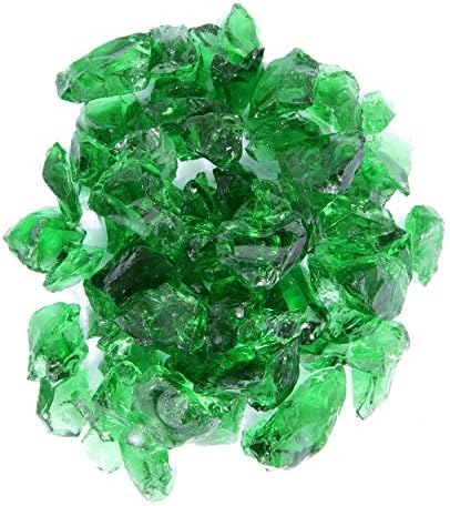 Cristal hoguera vidrio de fuego verde