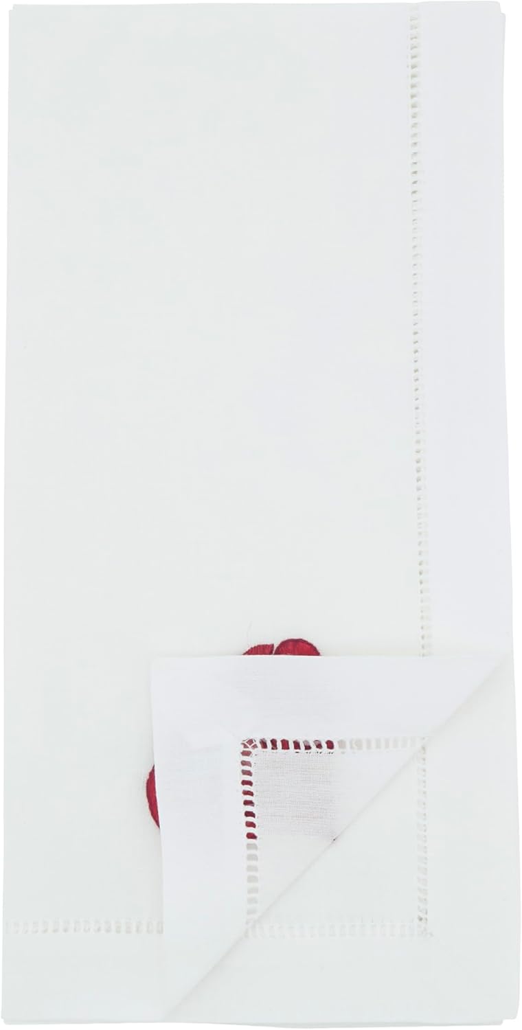 Set 6 servilletas algodón bordado 20x20pulg