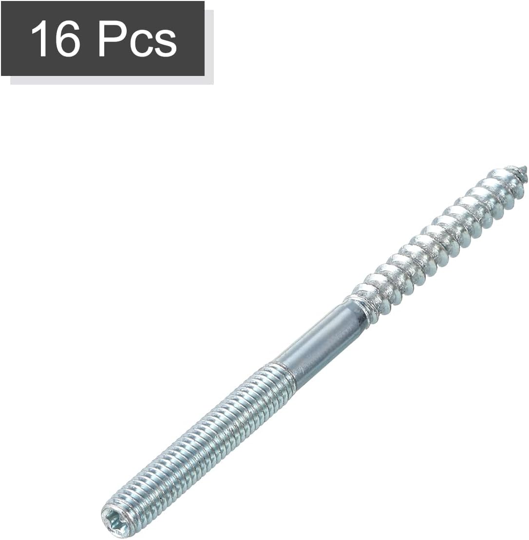 Tornillos colgante M6 doble cabeza para madera 16 pzas