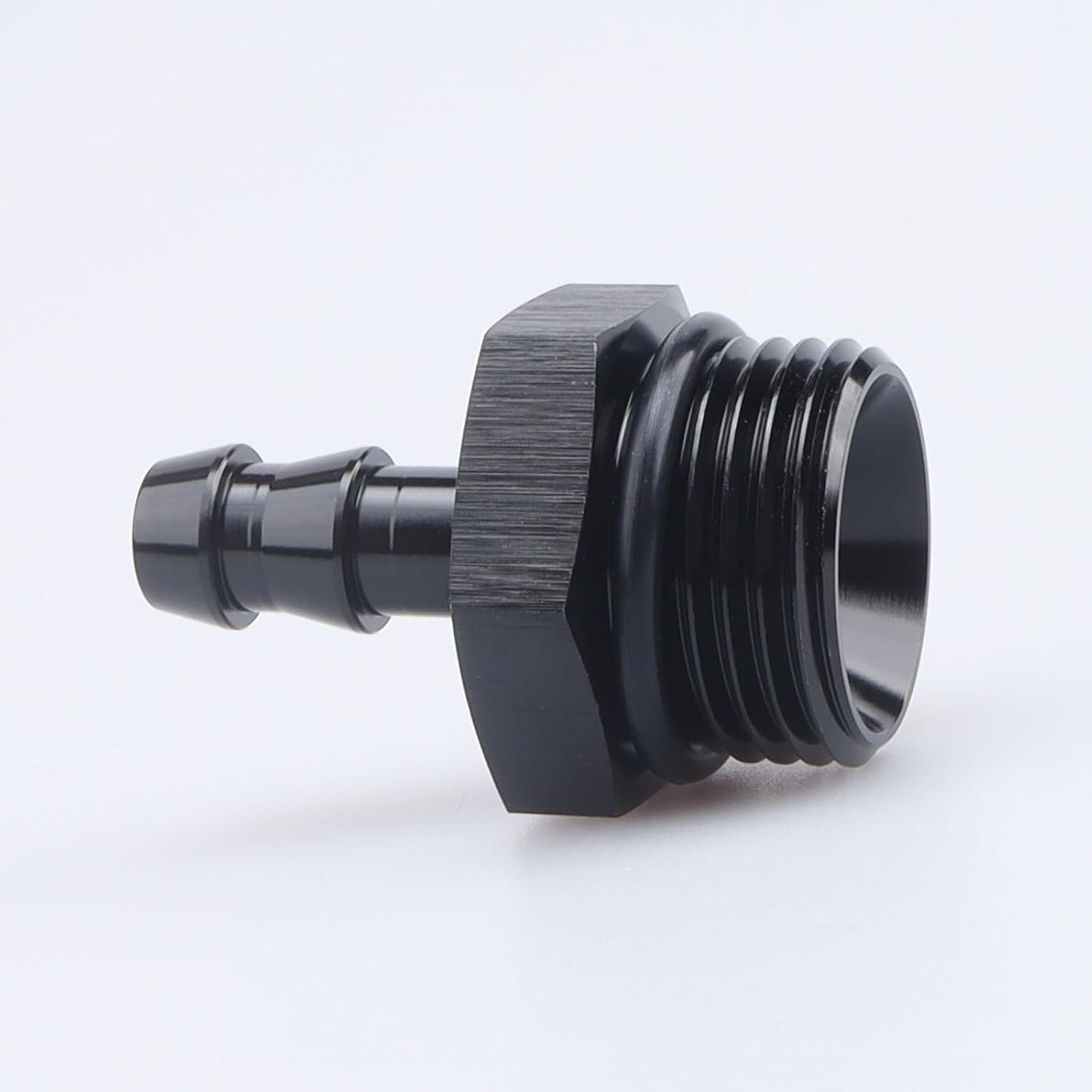 Adaptador manguera aluminio 5/16" púa negro