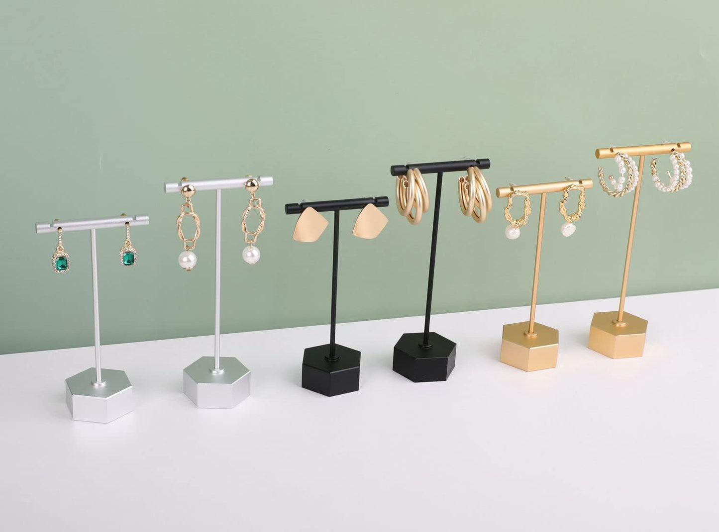 Soporte T para colgar y fotografiar joyas