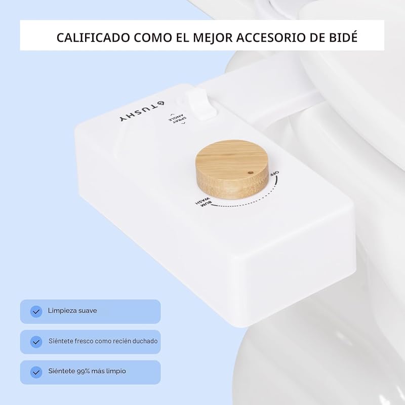 Accesorio bidé no eléctrico con pulverizador platino