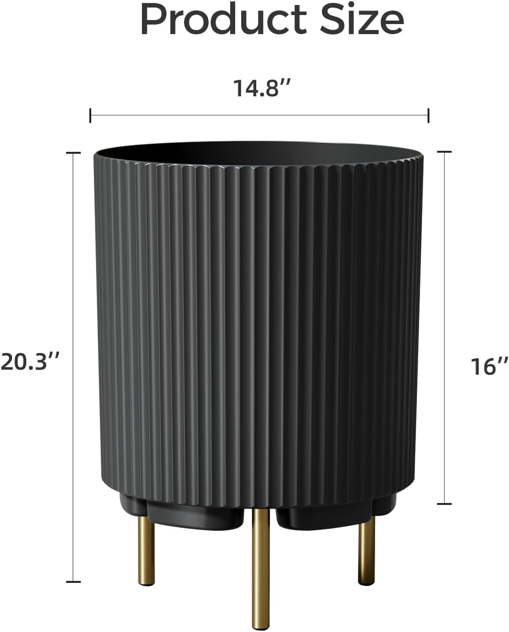 Soporte redondo para macetas 20.3 pulg 3 portadores