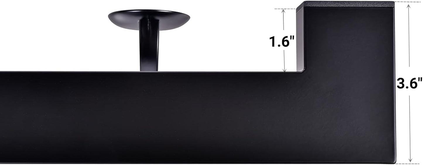 Barandilla aluminio 3ft para escalera color negro mate