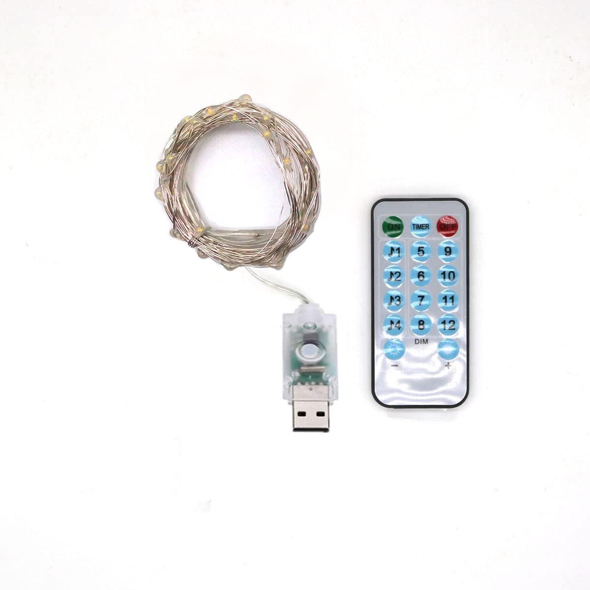 2 Pzas Tiras Luces Led Sonido 33pulg Temporizador Blanco