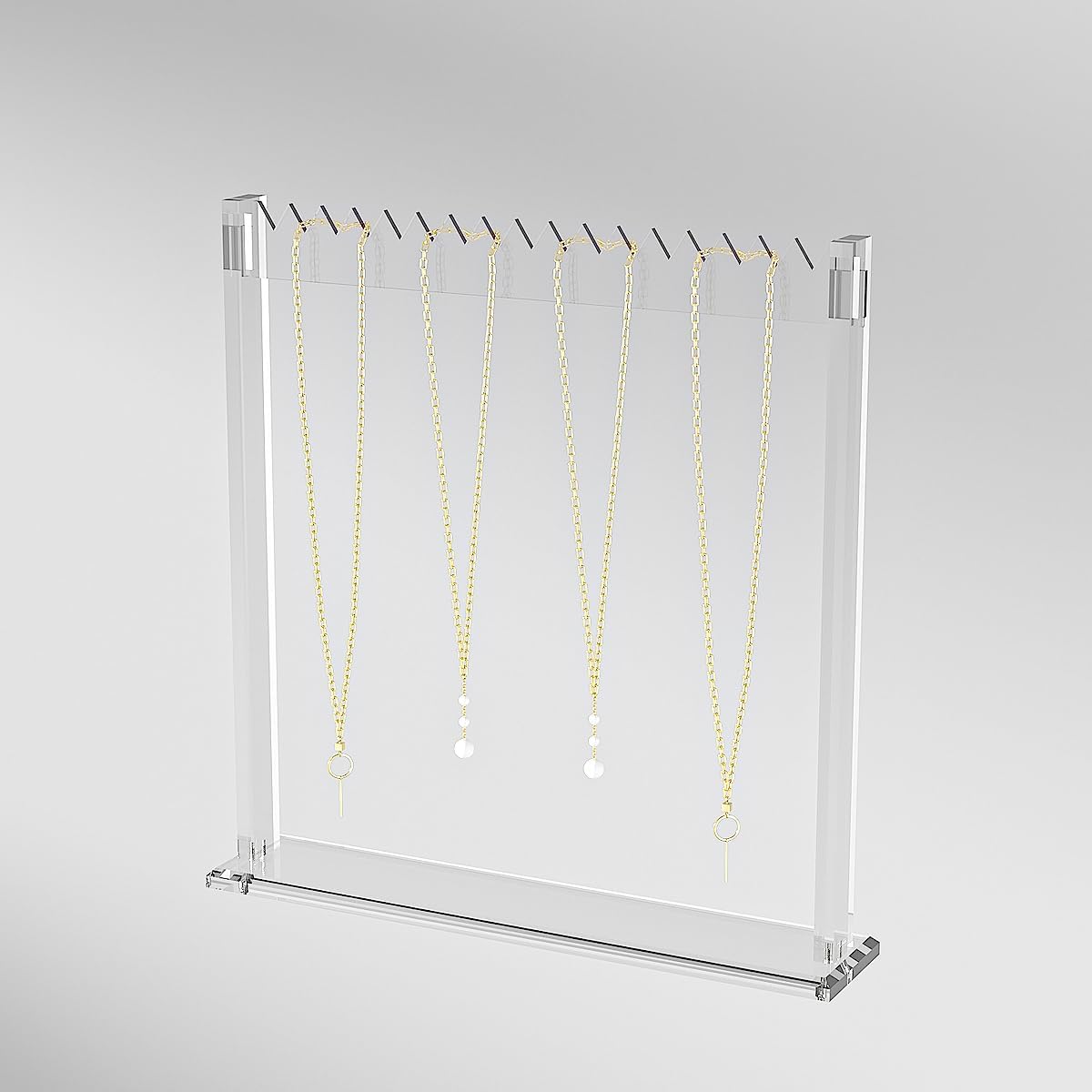 Soporte acrílico organiz. joyas transparente