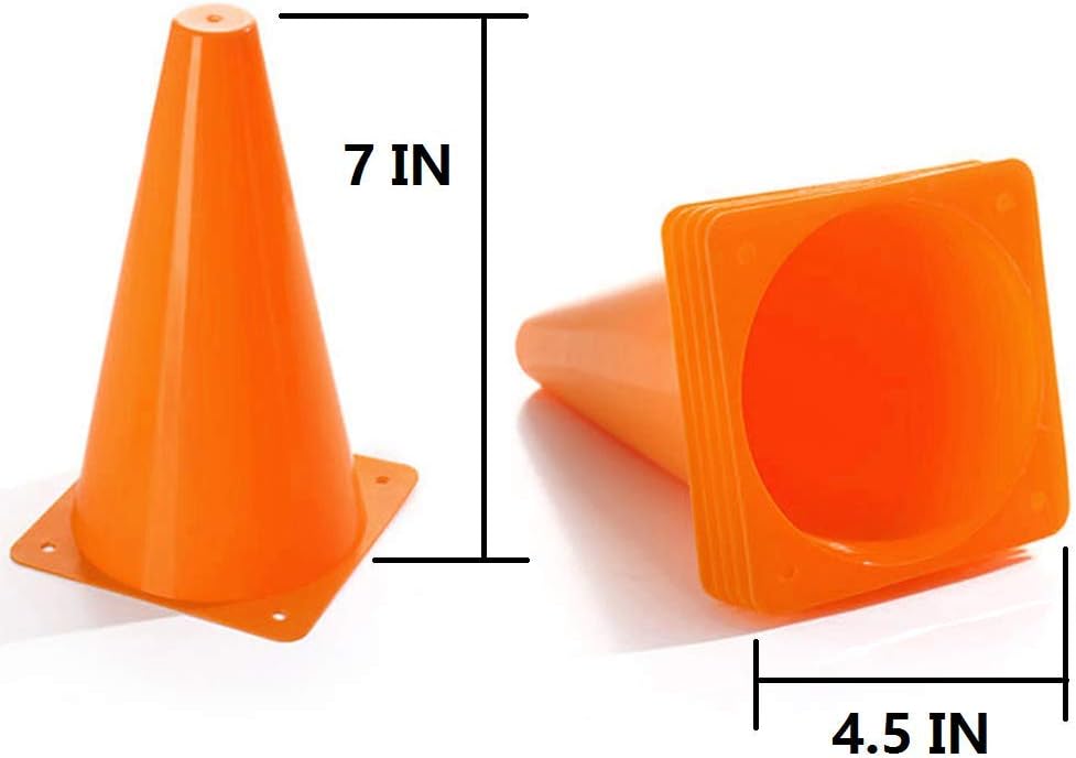 Conos fútbol 7pulg plástico 25uds bolsa transporte niños