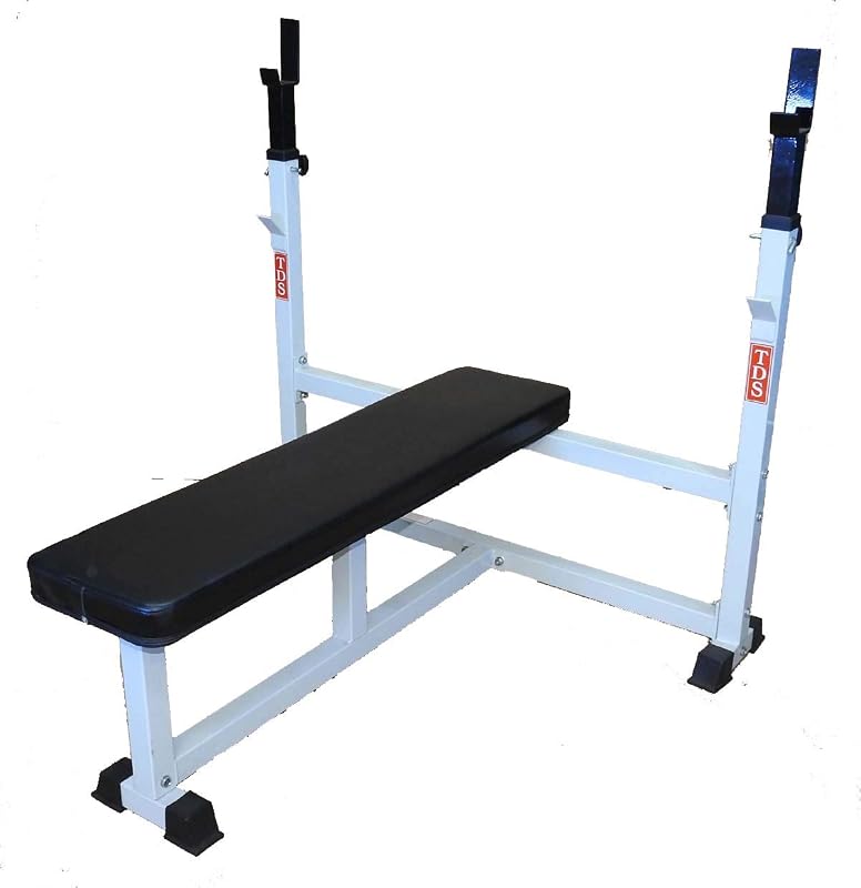 Banco plano olímpico 1000lb con soportes ajustables