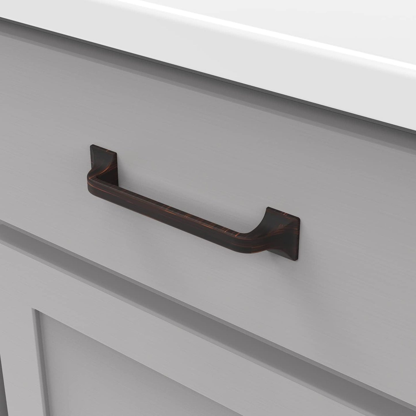 Tirador gabinete cocina núcleo sólido bronce 5-1/16pulg