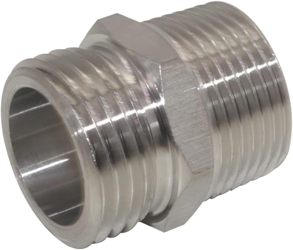 Adaptador manguera jardín acero inox 3/4 GHT X NPT