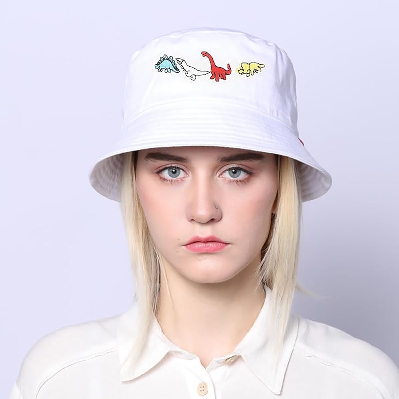 Sombrero pescador algodón bordado para mujer niña