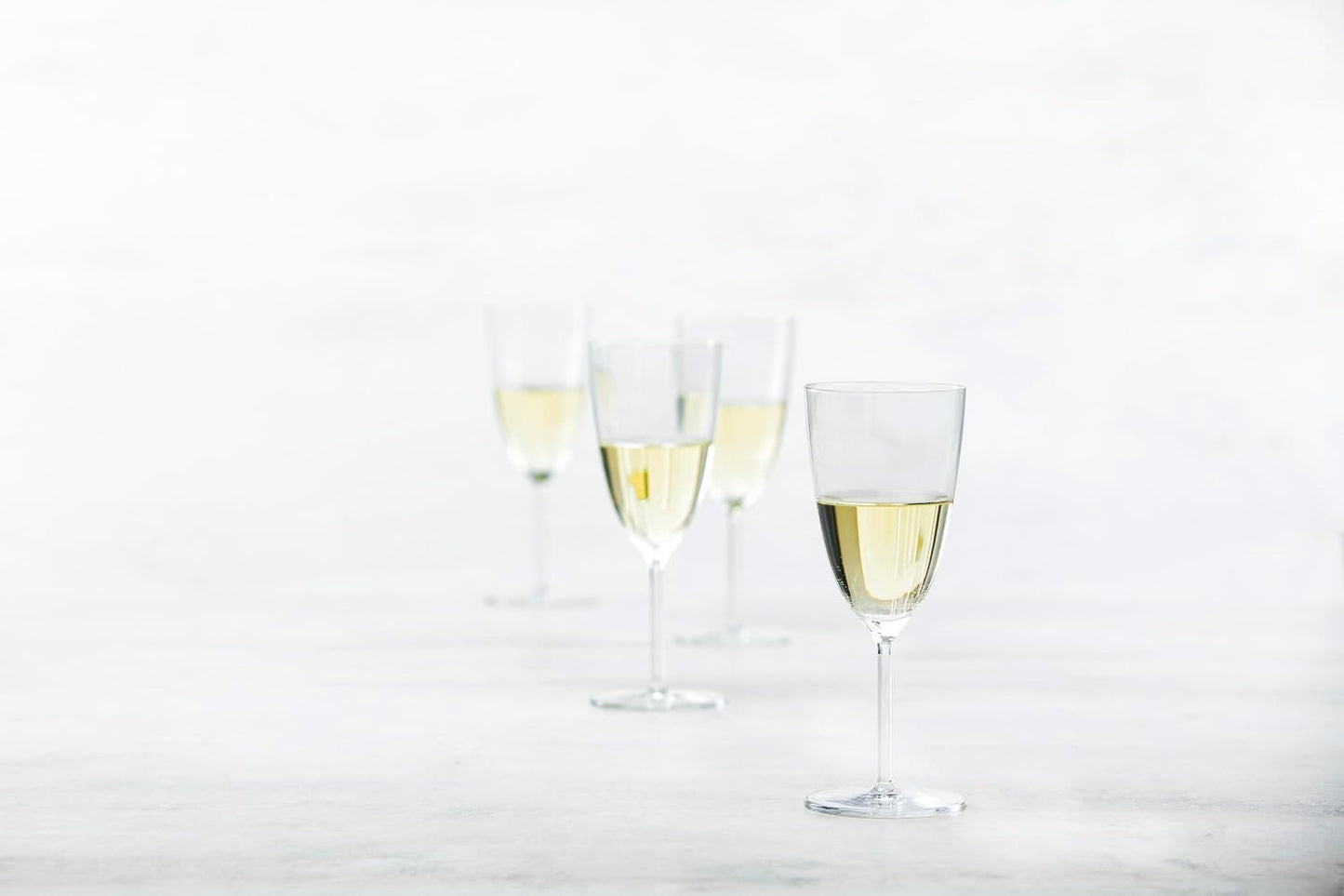 Vaso cristal 10oz color vino blanco set 4 transparente