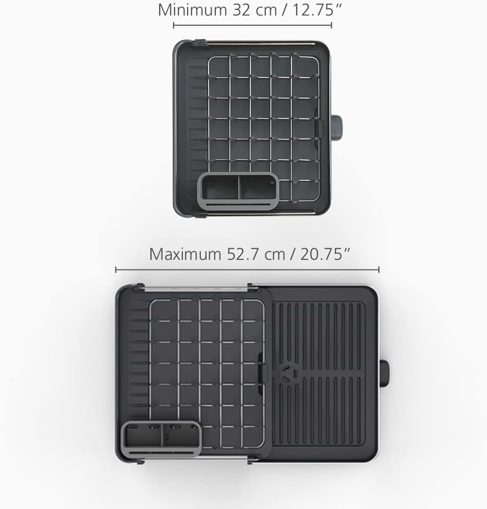Escurridor platos acero inox 2 pzas gris