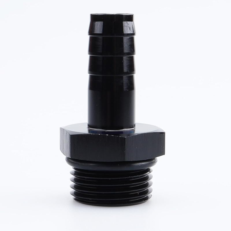 10 Adaptadores lengüeta 3/8" manguera aluminio negro