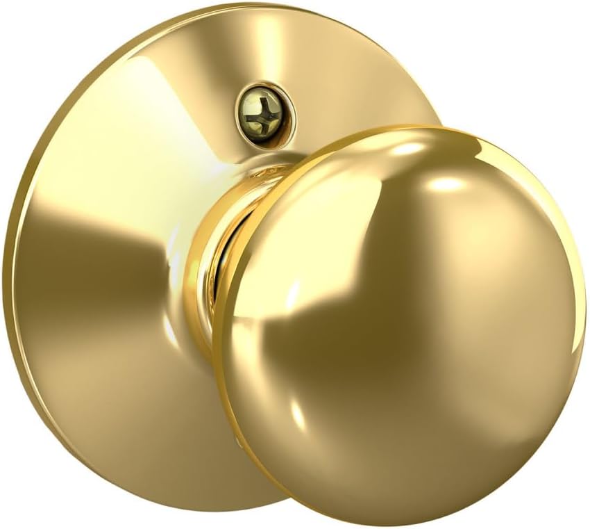 Pomo puerta Schlage F10 Ply 605 latón brillante