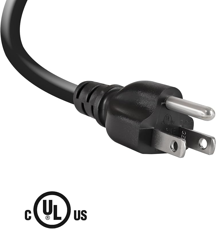 Cable alimentación universal 20 ft 12 y 3 clavijas negro