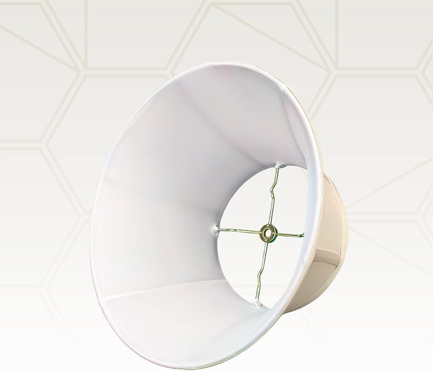Pantalla lámpara campana tamboń beige 13x19x11pulg