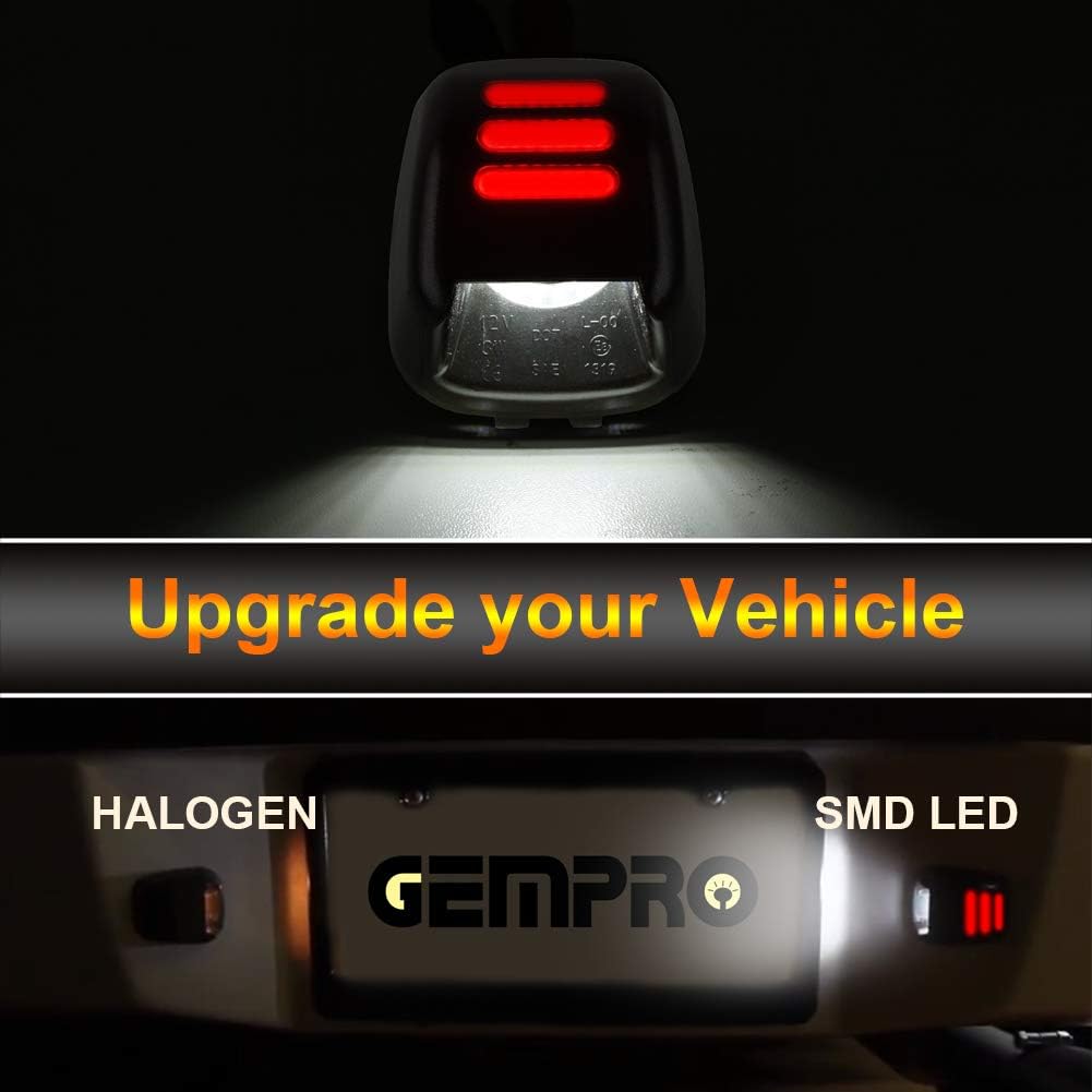 Luz matrícula LED 2 Pzas comp Nissan Frontier Xterra rojo