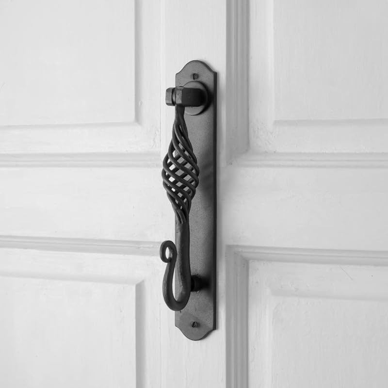 Aldaba puerta hierro fundido estilo jaula pájaro 9"