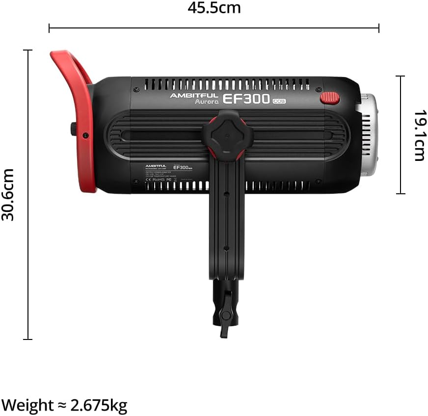 Luz estudio COB 300W 5600K control inalámbrico