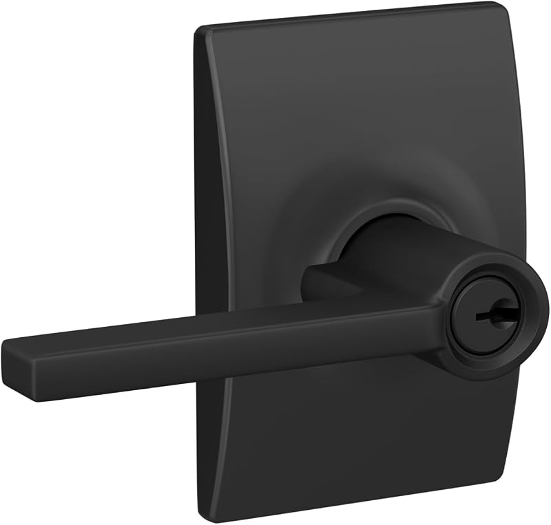 Manilla puerta cerradura llave color negro mate