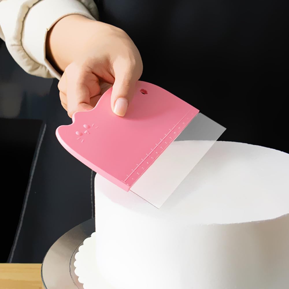 2 Raspadores suaves para tartas 5 transparentes plástico flexible