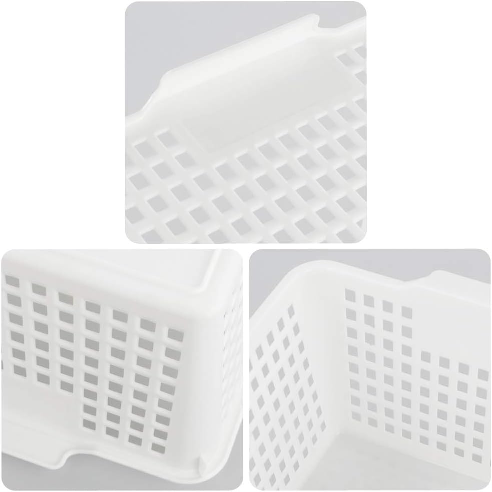 Set 3 cestas plástico blanco organizar