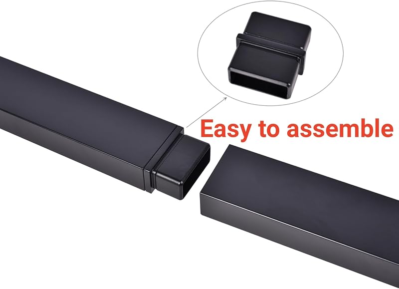 Barandilla aluminio 16ft para escaleras color negro mate
