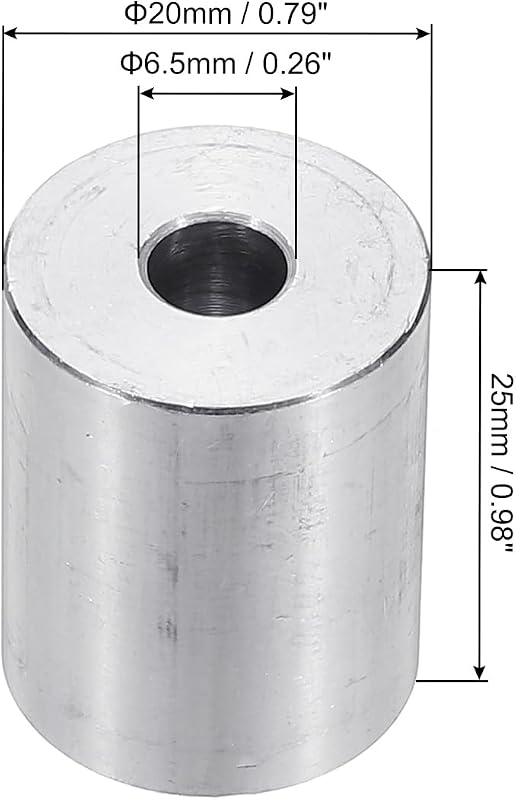 Espaciadores M6 aluminio redondos 1/4x3/4