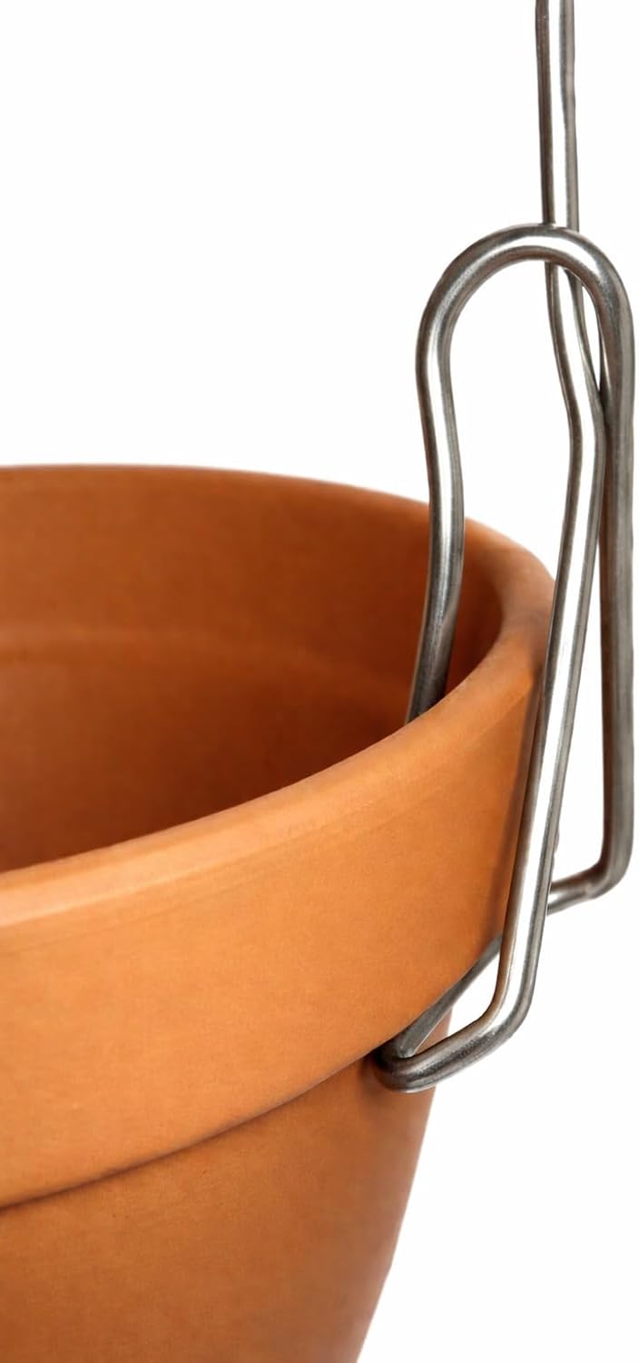 Colgador maceta acero galvanizado 12" set 5