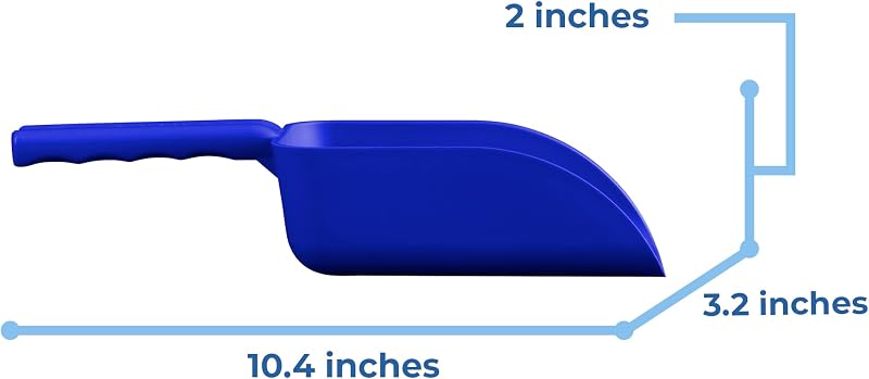 Cuchara plástico codificada sin BPA azul 16oz set 2