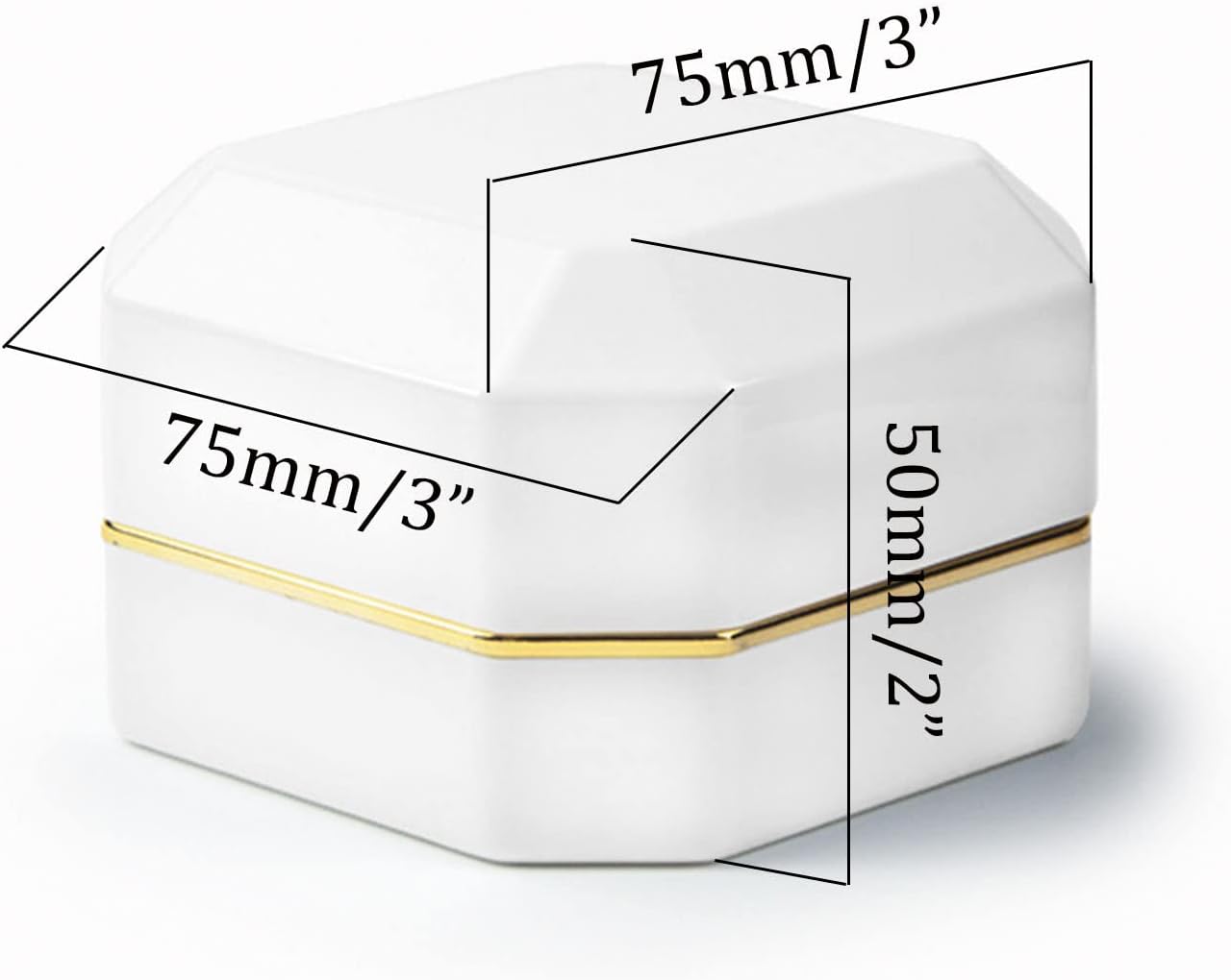 Caja almacenamiento joyería lujo con luz LED terciopelo