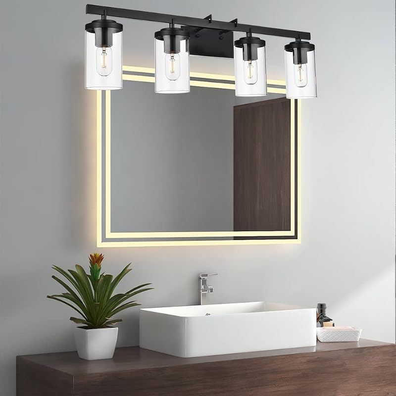 Lámpara de baño industrial estilo granja para pared
