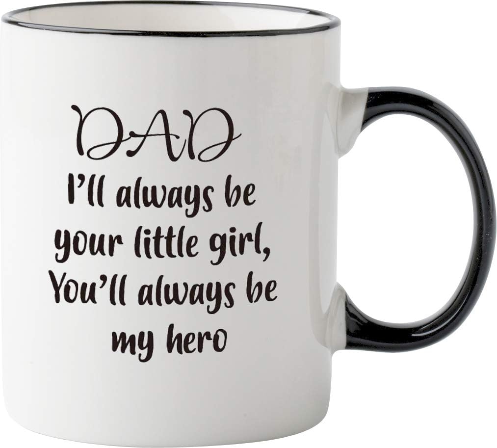 Taza café con texto «you will always be my hero» regalo papá
