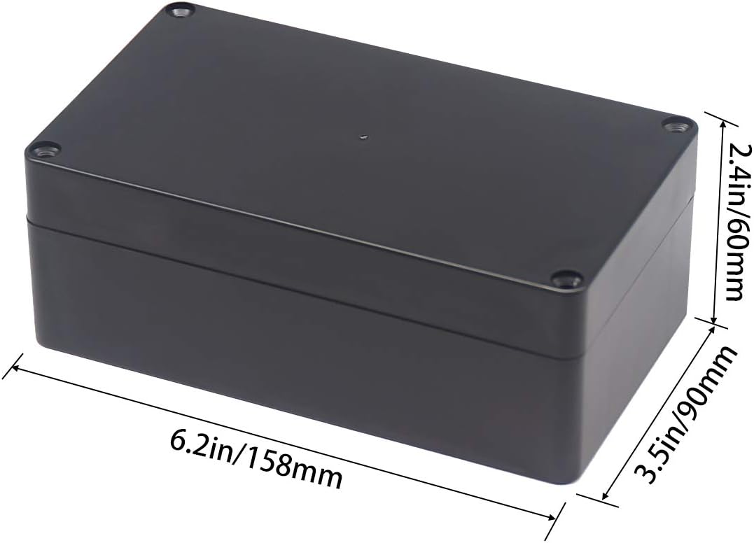 Caja plástico ABS IP65 derivación eléctrica negro
