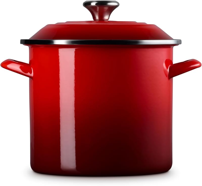 Olla esmaltada acero 8qt Cerise con pomos inox
