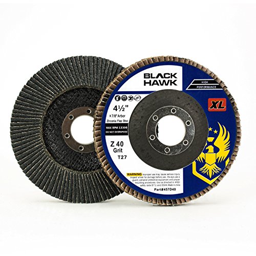 Discos solapa circonita alta densidad 4.5x7/8 40 grano 10uds