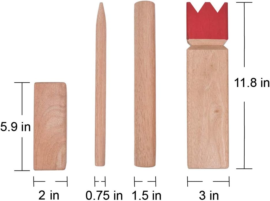 Set Kubb de madera para exteriores con bolsa transporte
