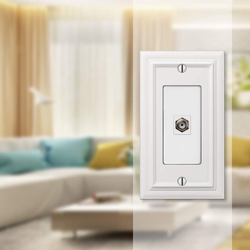 Placa pared coaxial metal fundido blanco
