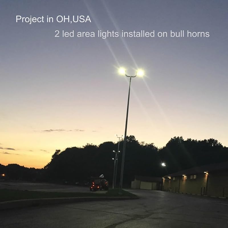 Soporte doble luz poste ajuste 2-3/8" 2 brazos 180grados