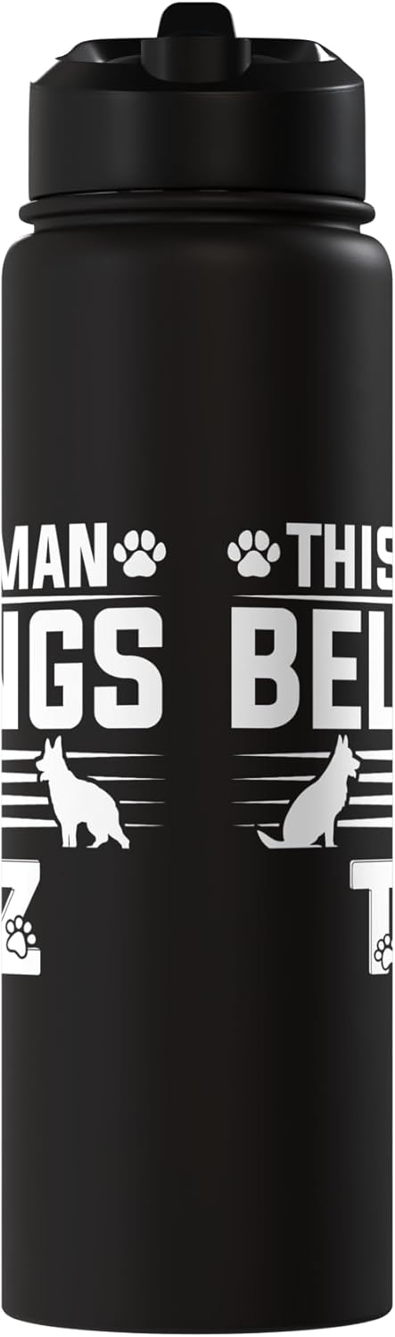 Botella de agua acero inoxidable aislada para perro Taz