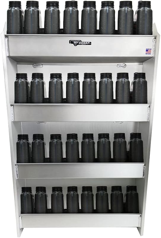 Soporte estante aluminio para aceite organiz. garaje