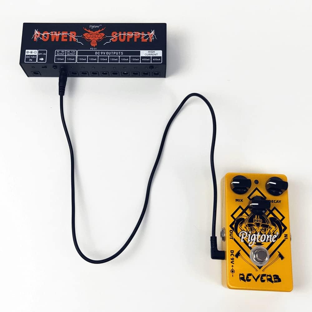 4 Cables Alimentación Pedal Efecto Guitarra Macho a Macho