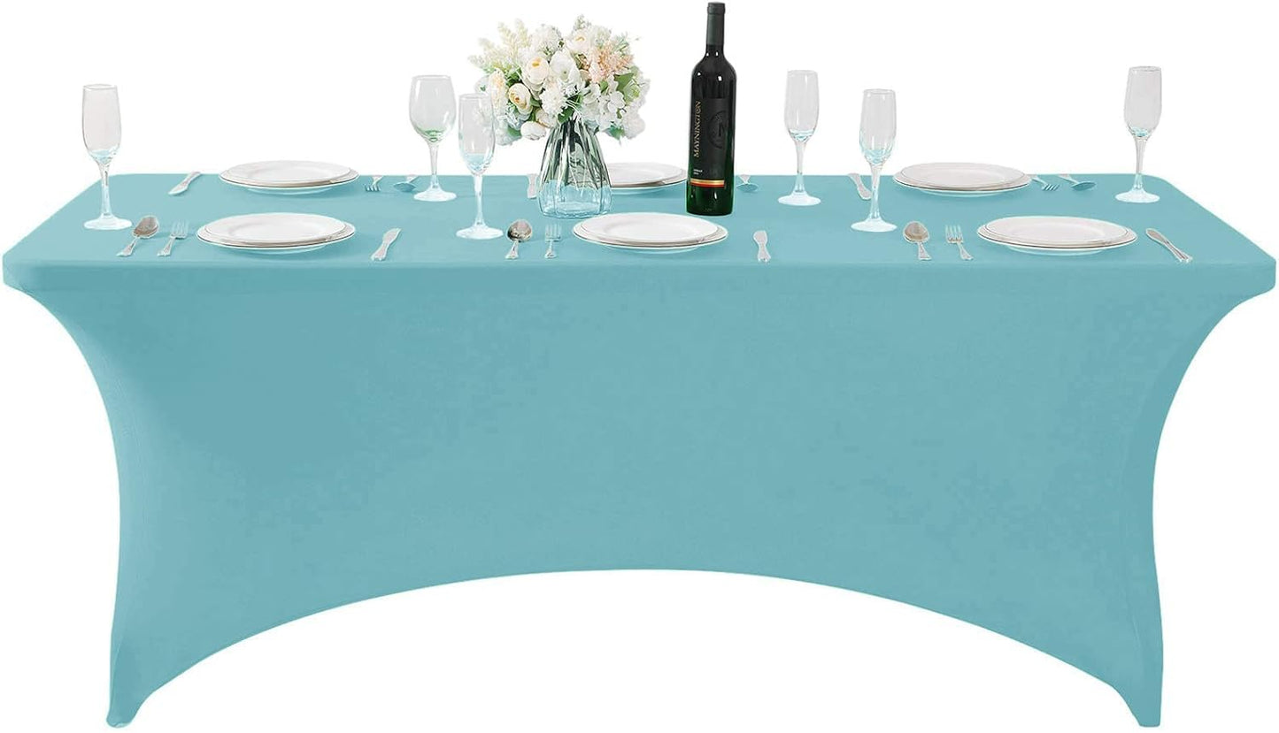 Mantel elastano ajustable para mesa 6-8ft eventos aguamarina