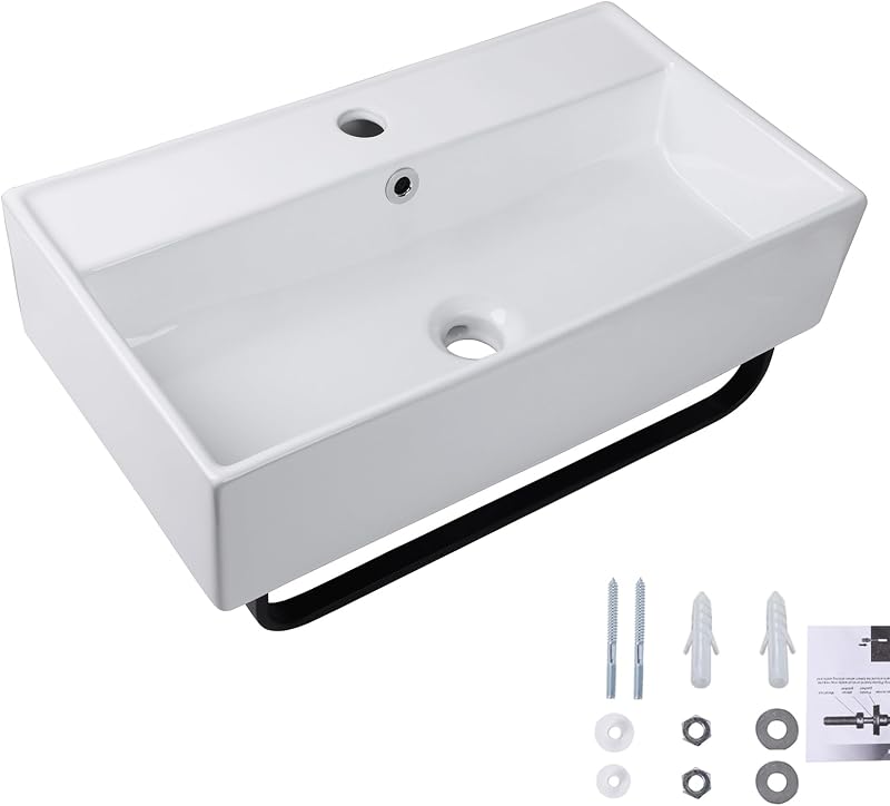 Fregadero flotante cerámica 21.5x12.5" blanco