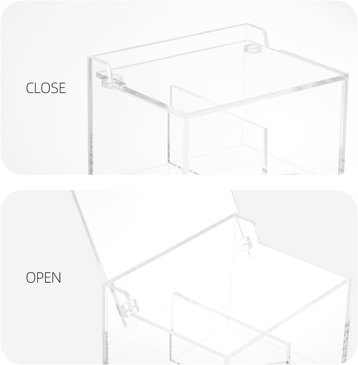 Soporte Qtip 2 rejillas acrílico transparente baño