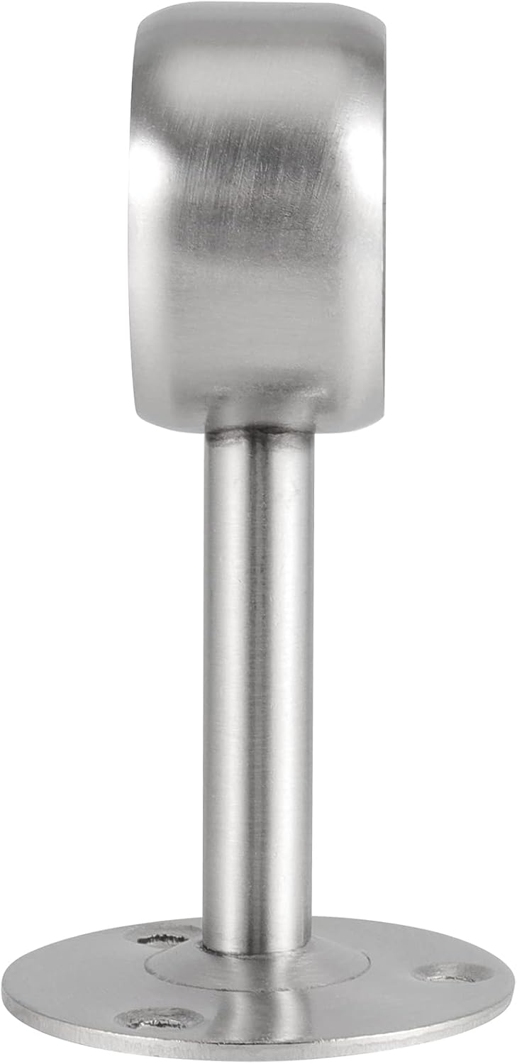 15 Soportes Barra Ducha Acero Inox 1.25" Cepillado Plateado