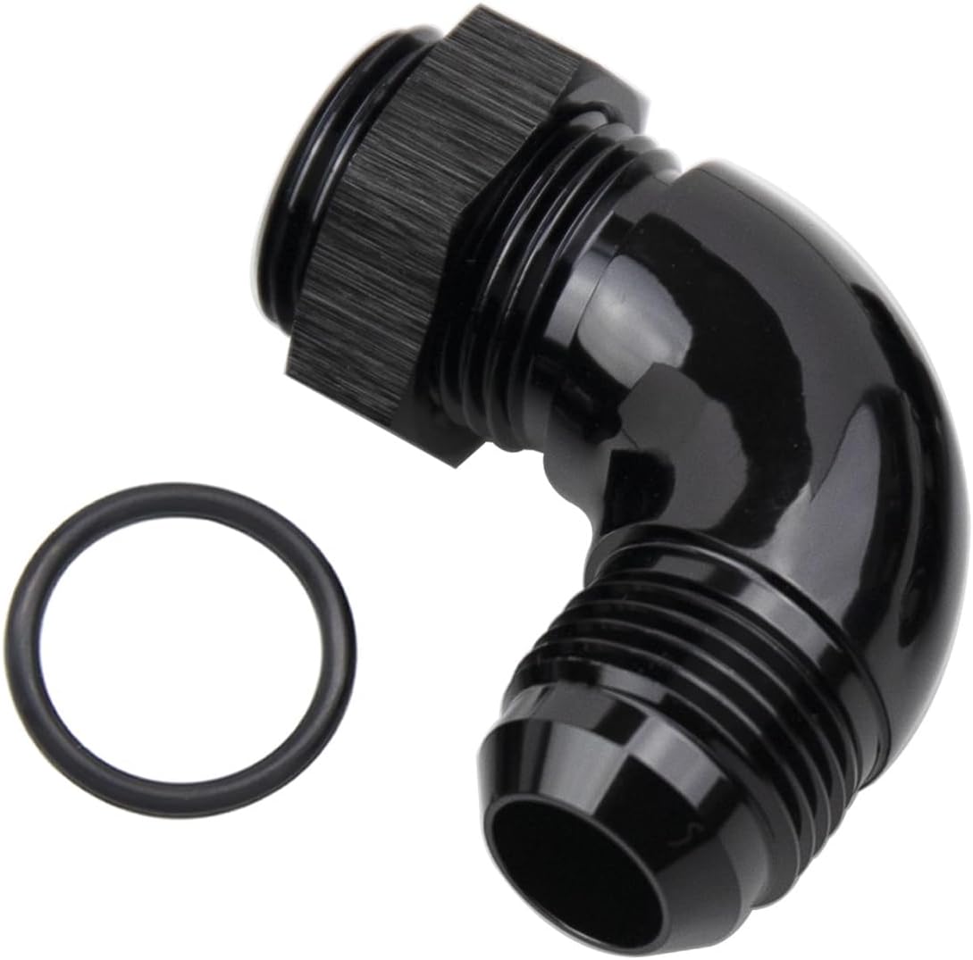Adaptador 10AN macho a ORB negro aluminio