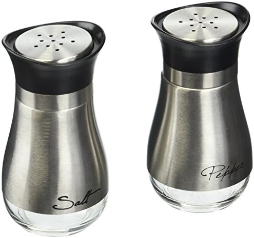 Dispensador sal y pimentero cristal 4.4oz plateado