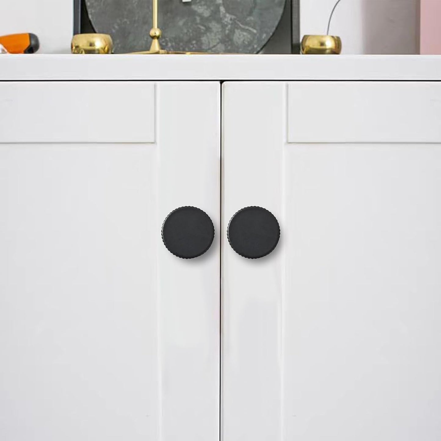 Set 10 Tiradores Gabinete Negro Mate para Cajones y Cocina